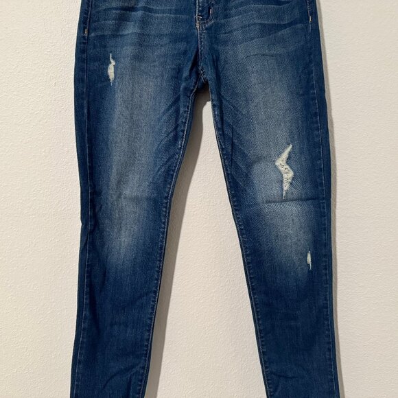 Flying Monkey Platinum Distressed Skinny Jeans MADE IN USA Size 26 (32x28) - Picture 4 of 14